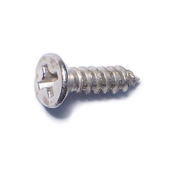 Midwest Fastener Wood Screw, #5, 1/2 in, Nickel Steel Flat Head Phillips Drive, 50 PK 79321 - main
